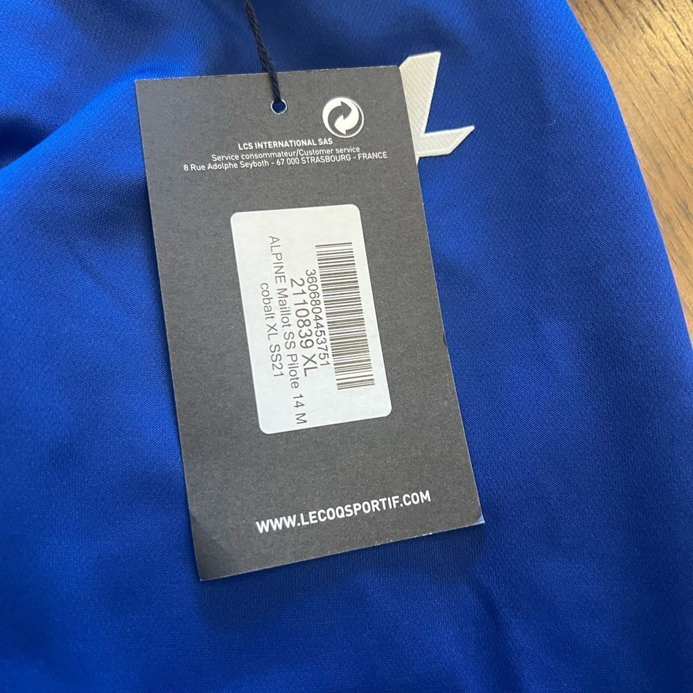 Le Coq Sportif Men's Alpine F1 Blue Racing Alonso Jersey. Size XL. NWT. - Picture 9 of 11